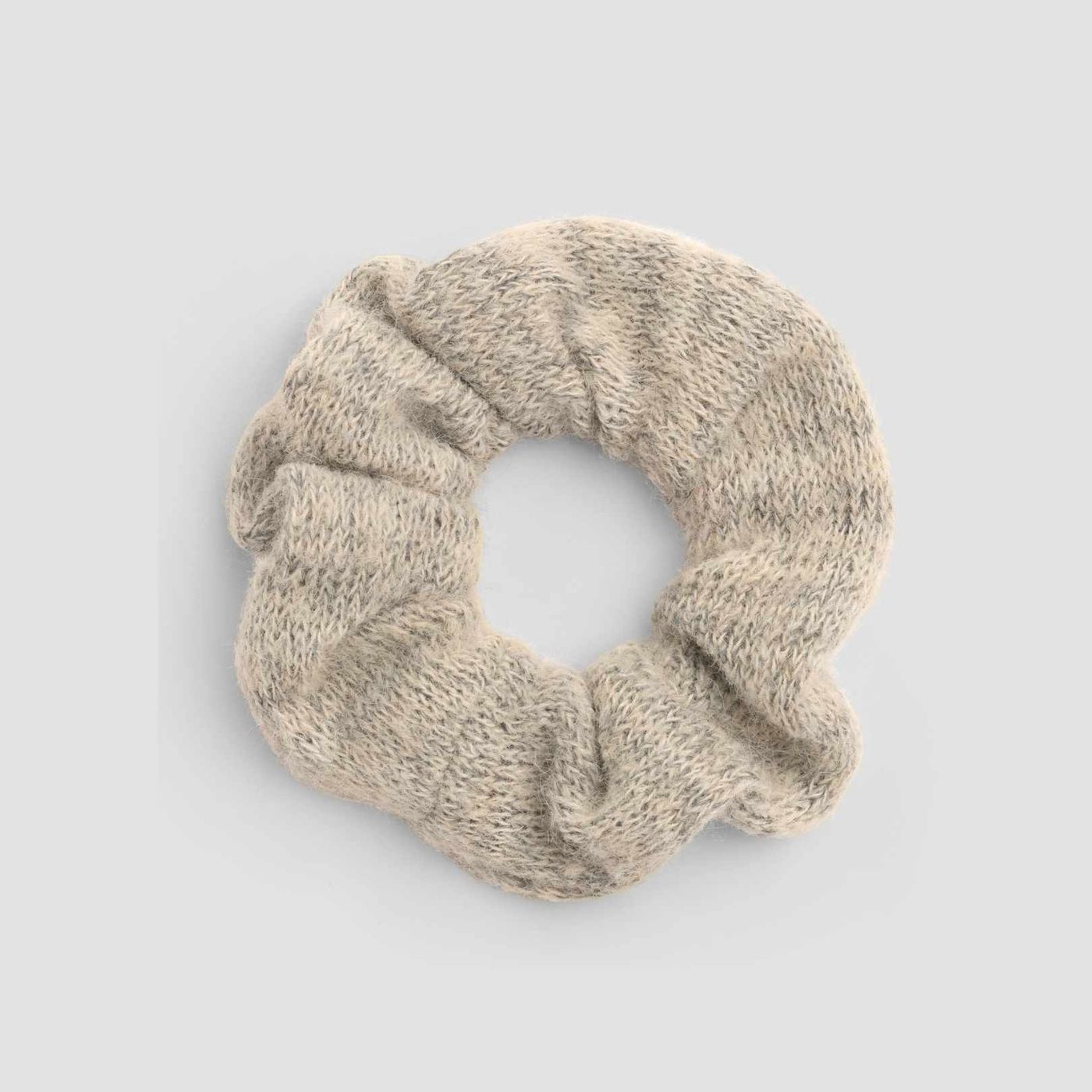 Morild Soft Knit scrunchie med refleks, sand