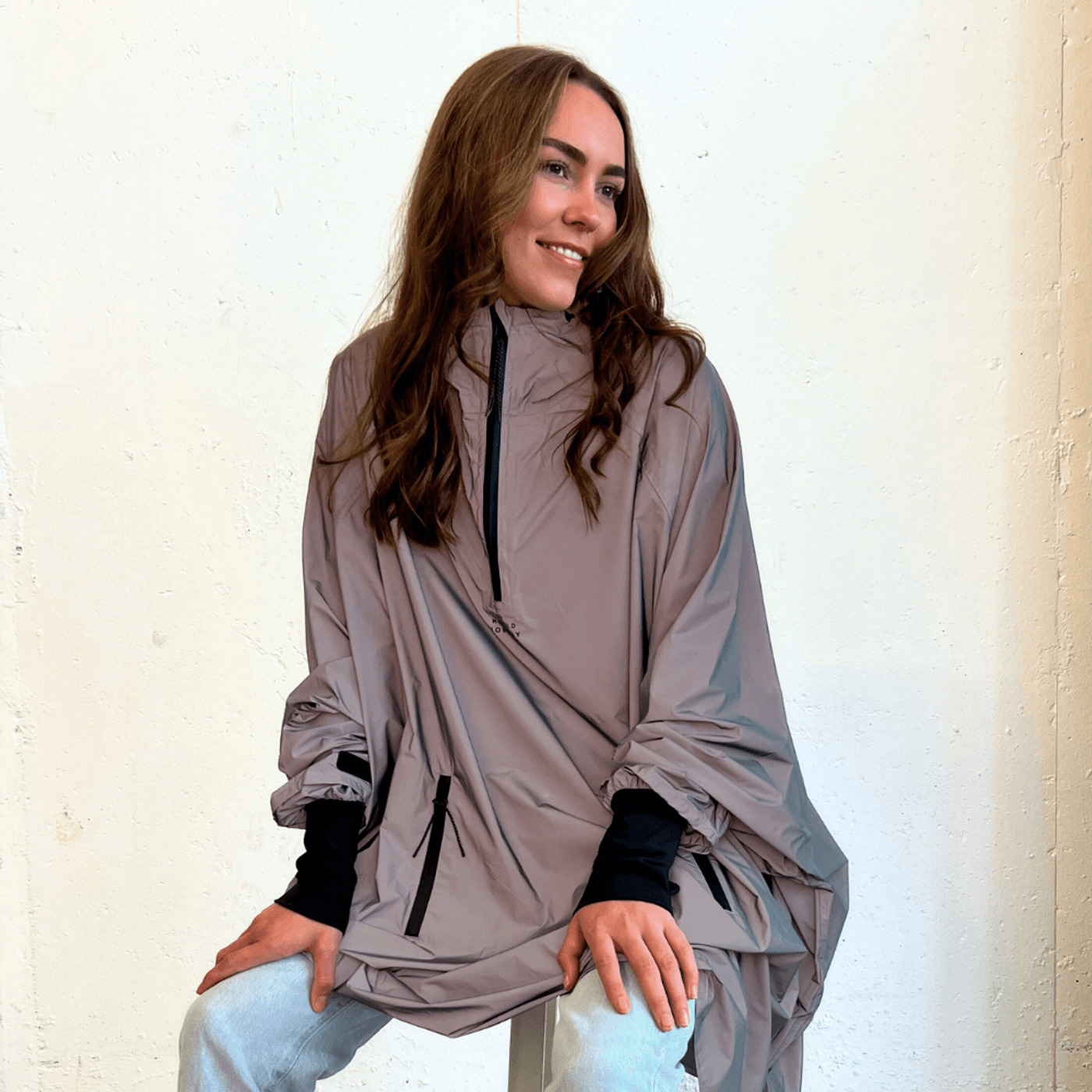 Morild Bli Sett Poncho med refleks, sølv