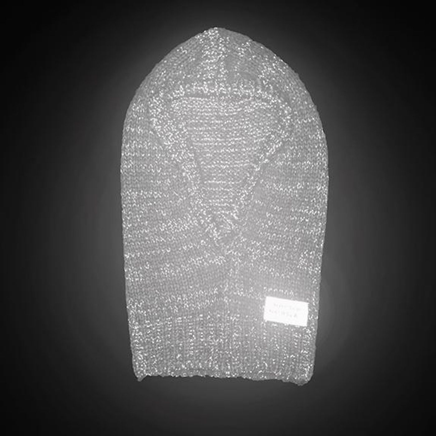 Morild Lun Knit hood med refleks, marshmellow