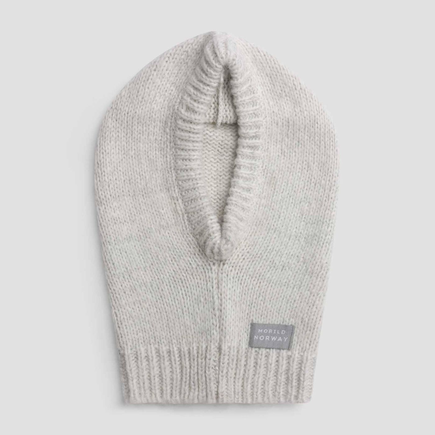 Morild Lun Knit hood med refleks, marshmellow