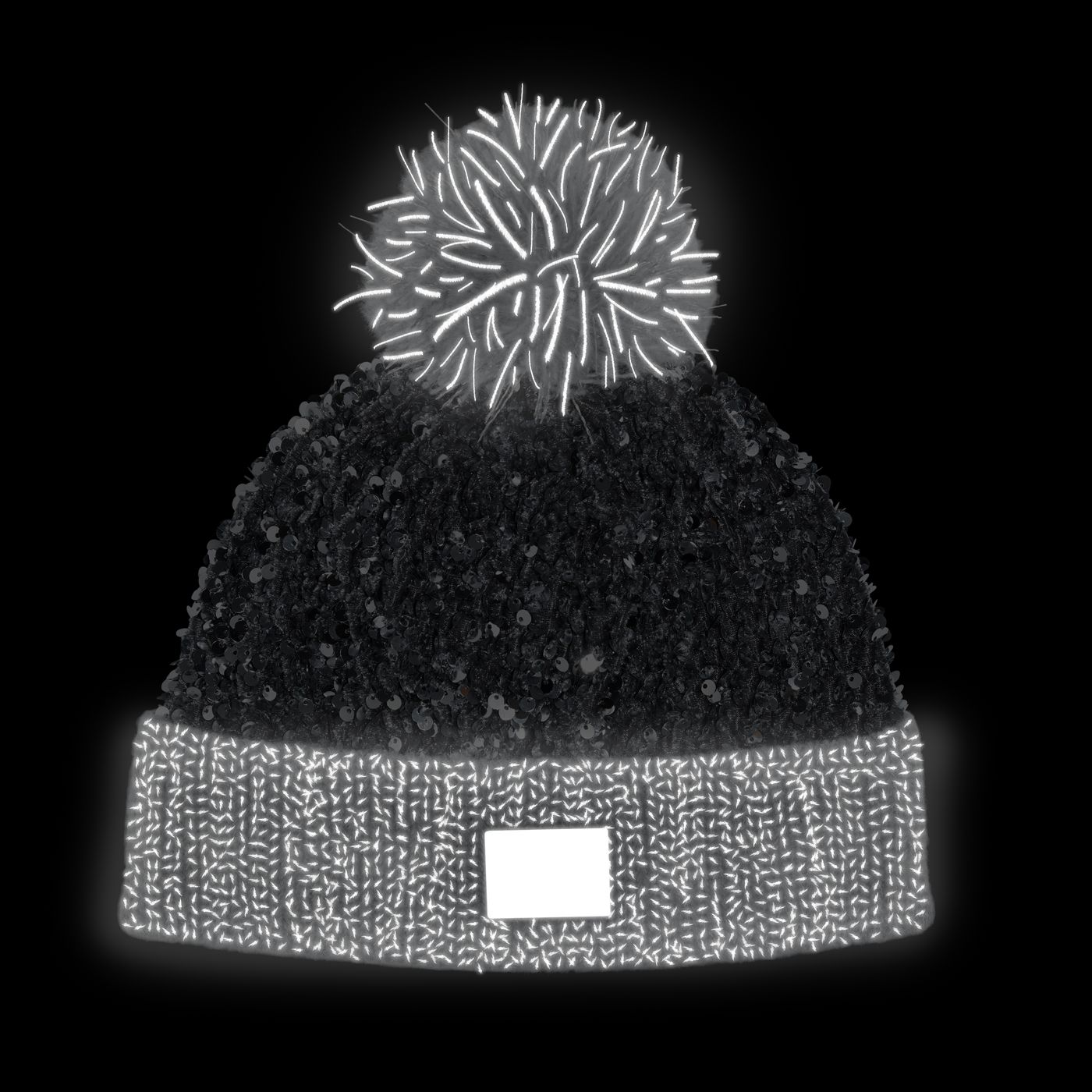 Morild Glitter lue med refleks, sand