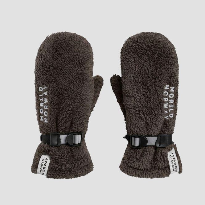 Hovedbilde Morild Teddy Fleece Votter med refleks, brun