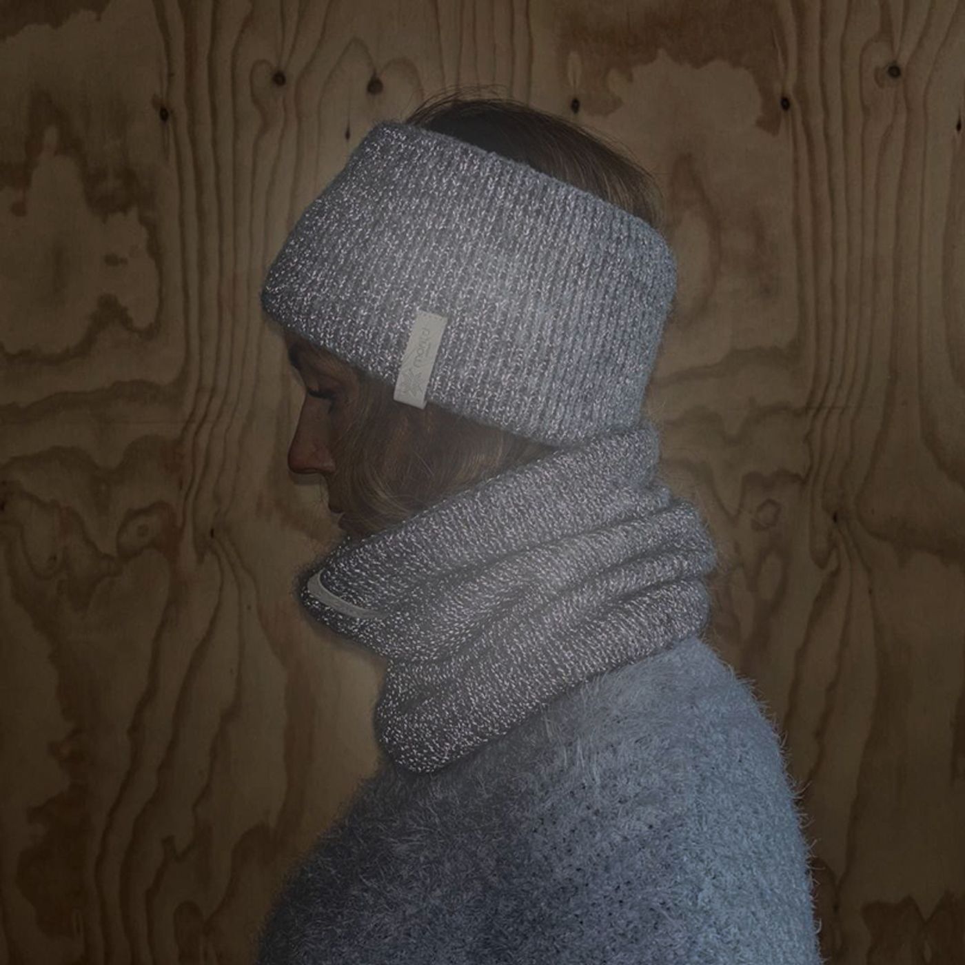 Morild Eirin pannebånd med refleks, grå