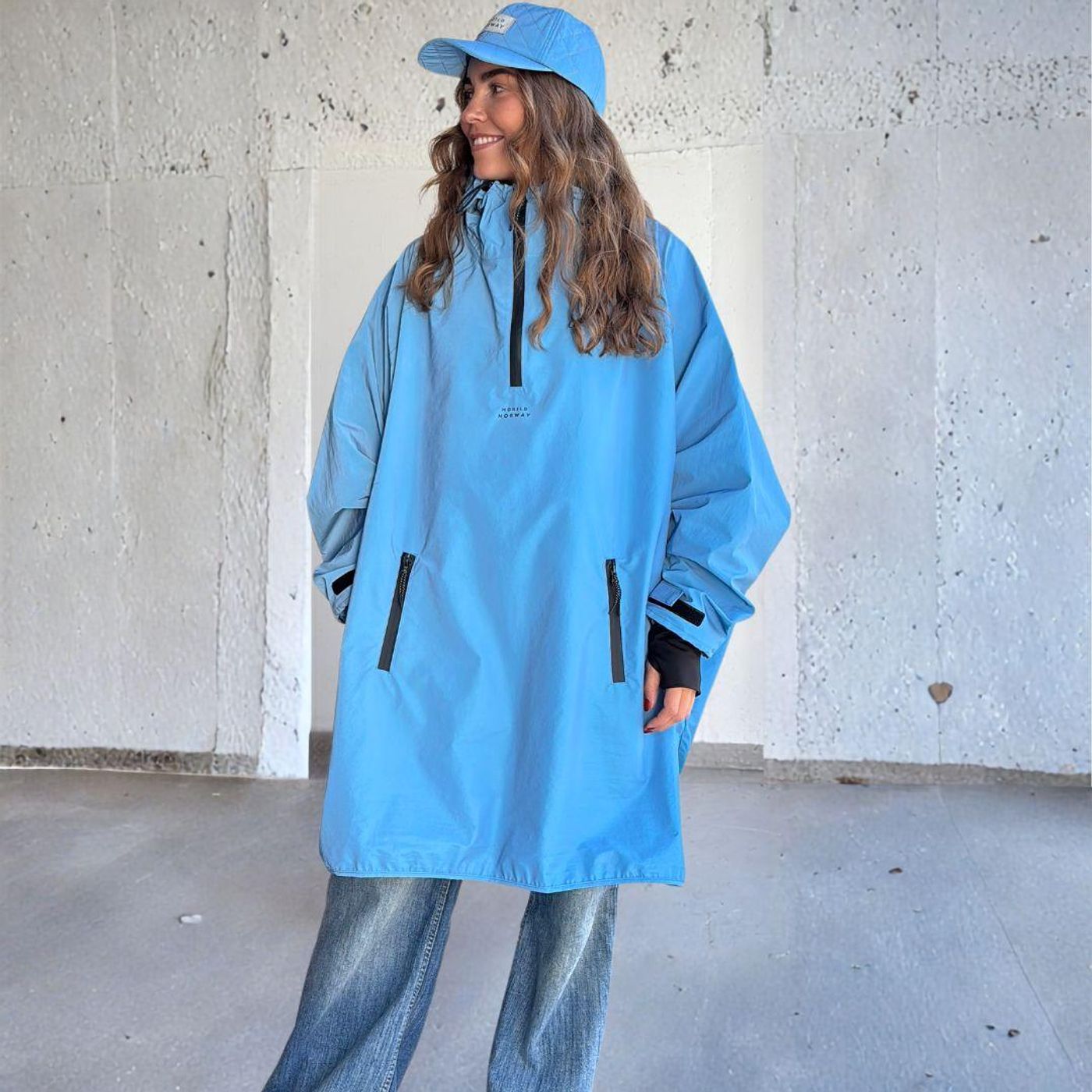 Morild Magi Poncho med refleks, blå