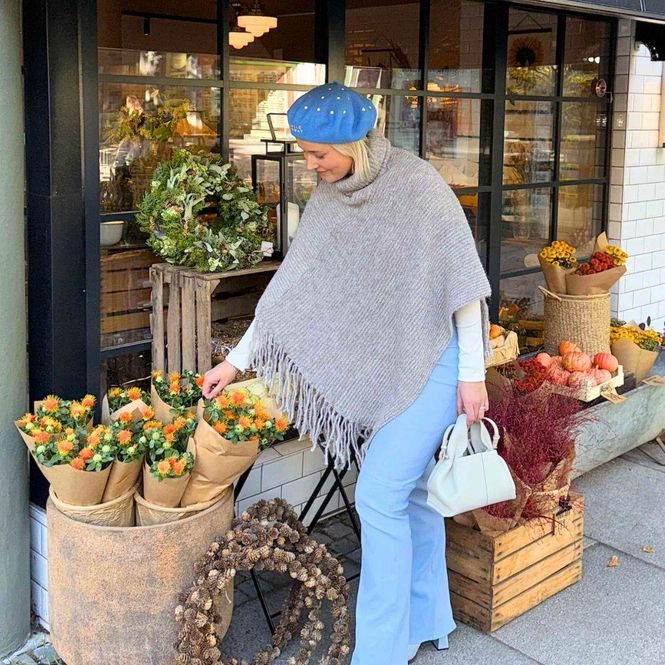 Hovedbilde Morild Fringe Poncho med refleks, antrasitt