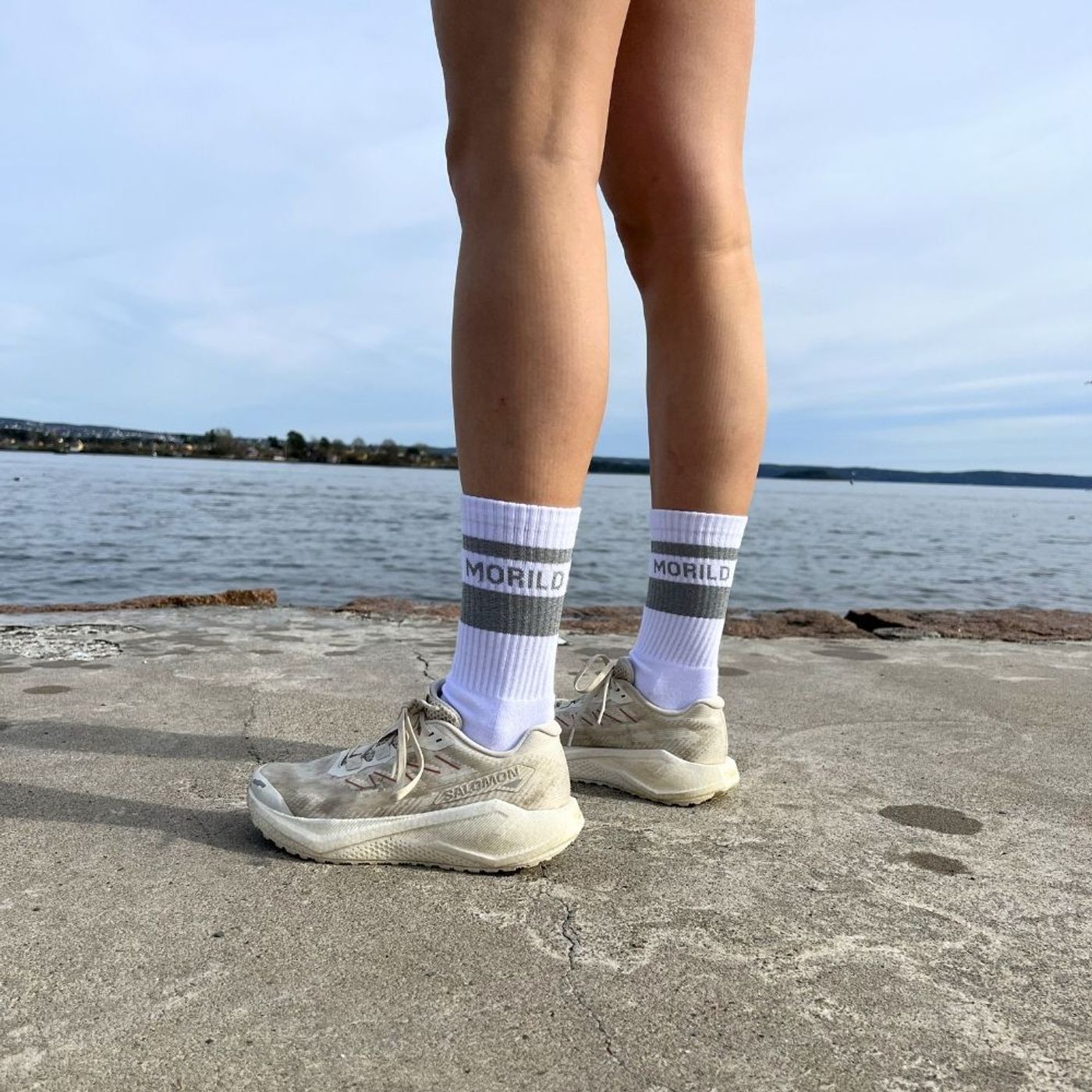 Morild Sokker med refleks, hvit