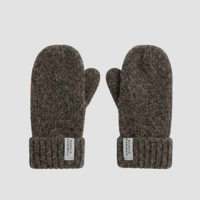 Hovedbilde Morild Bibbi Velour Votter med refleks, brun