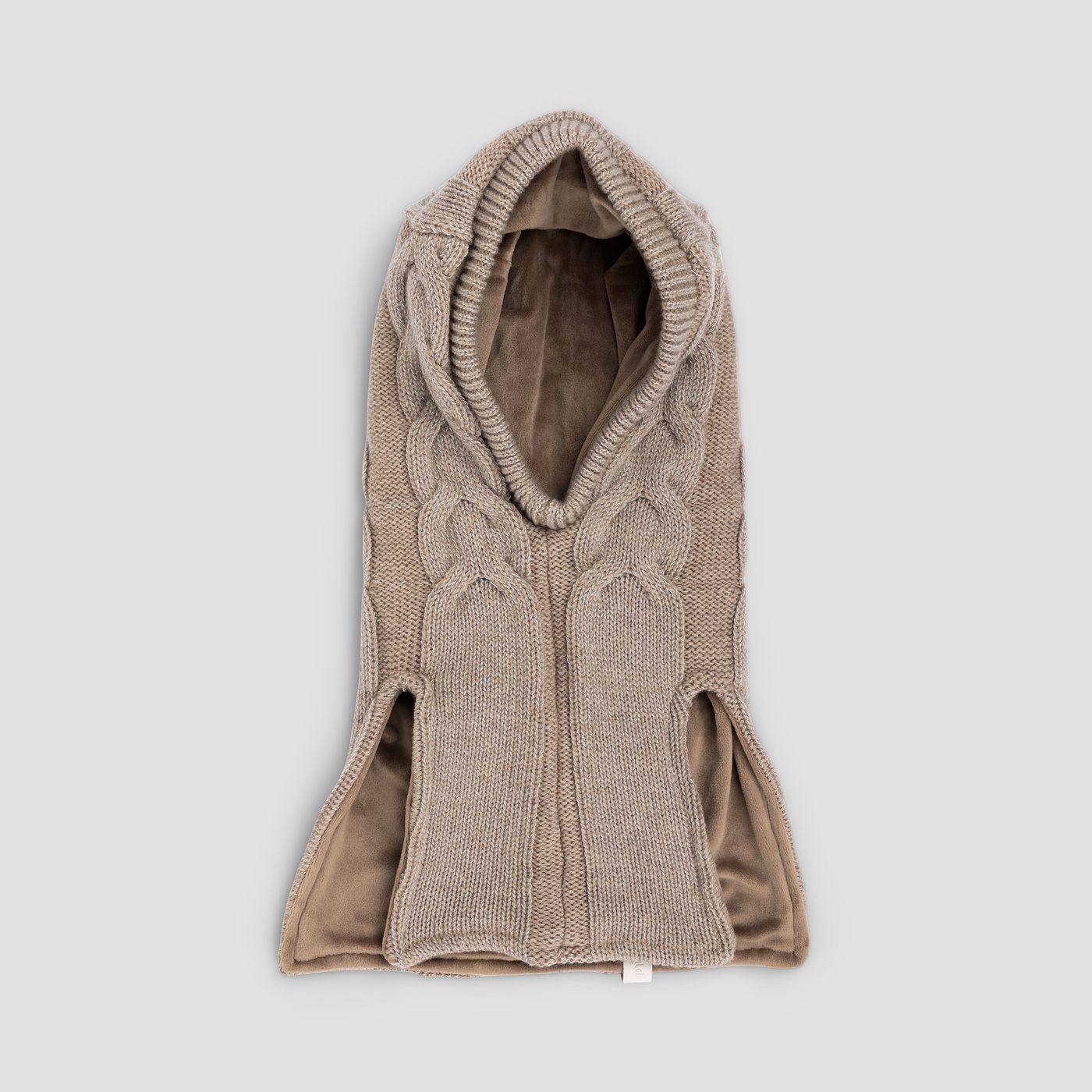 Morild Flette balaklava ull med refleks, sand