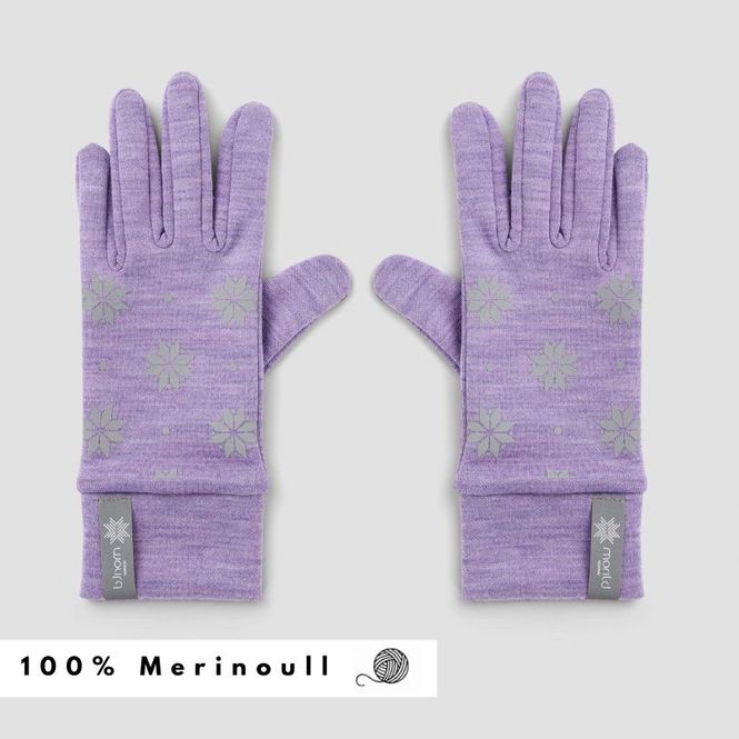 Hovedbilde Morild Krystall ull-hansker med refleks, Lavendel ...