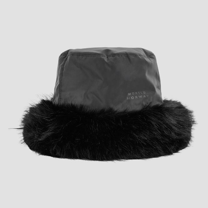 Hovedbilde Morild Fuskepels hatt med refleks, sort