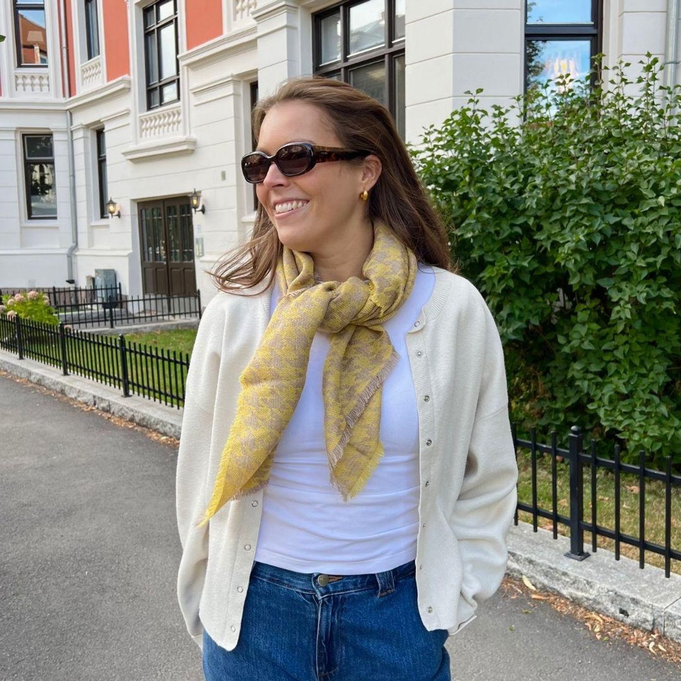 Morild Bris skjerf med refleks, solskinn/sand