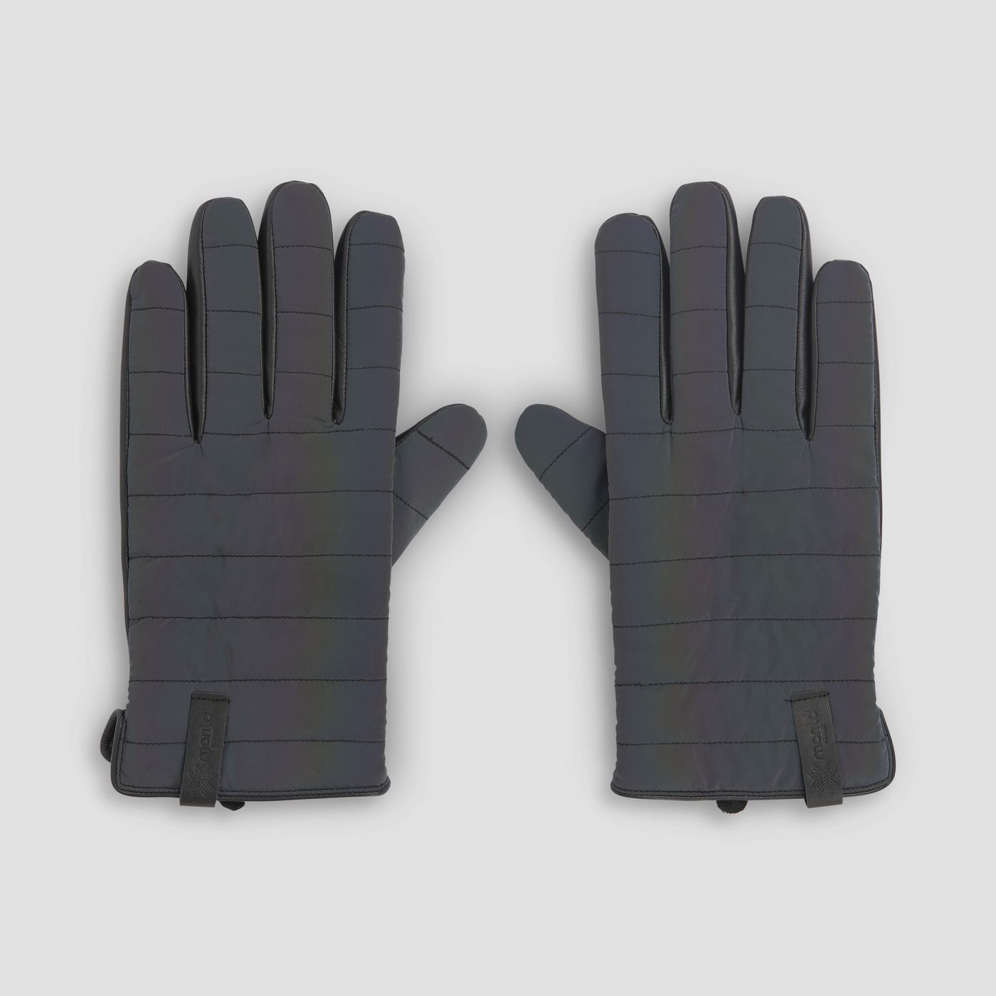 Morild  Quilt skinnhansker med refleks L/XL, sort