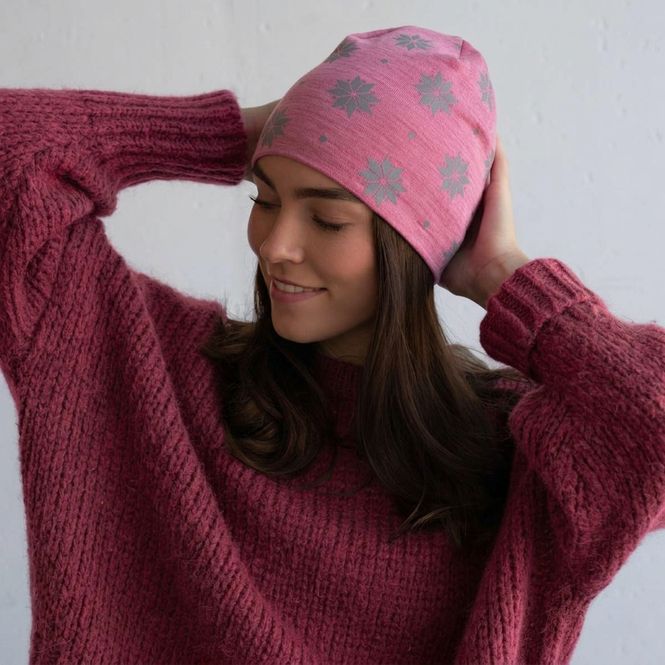 Hovedbilde Morild Krystall lue med refleks, Rosa