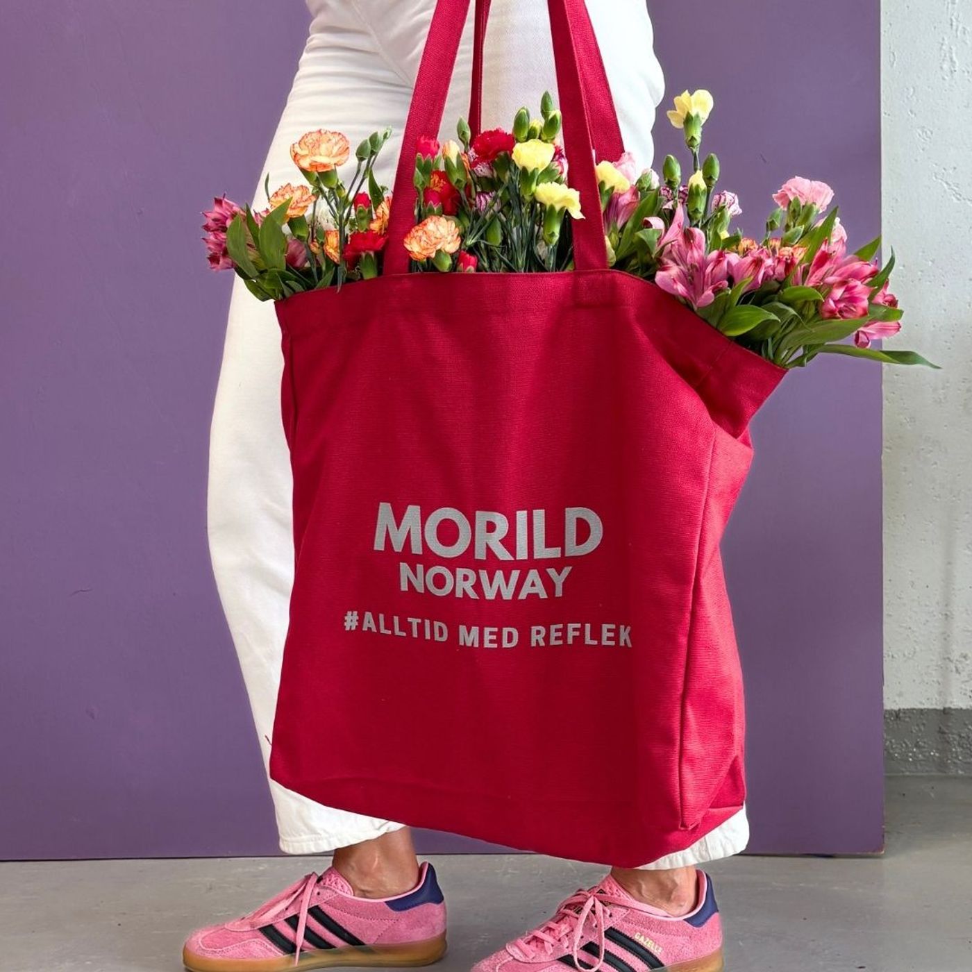 Morild Cotton Shopper med refleks, plomme