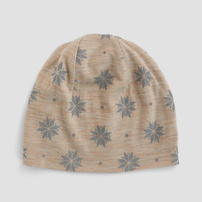 Hovedbilde Morild Krystall lue med refleks, lys beige