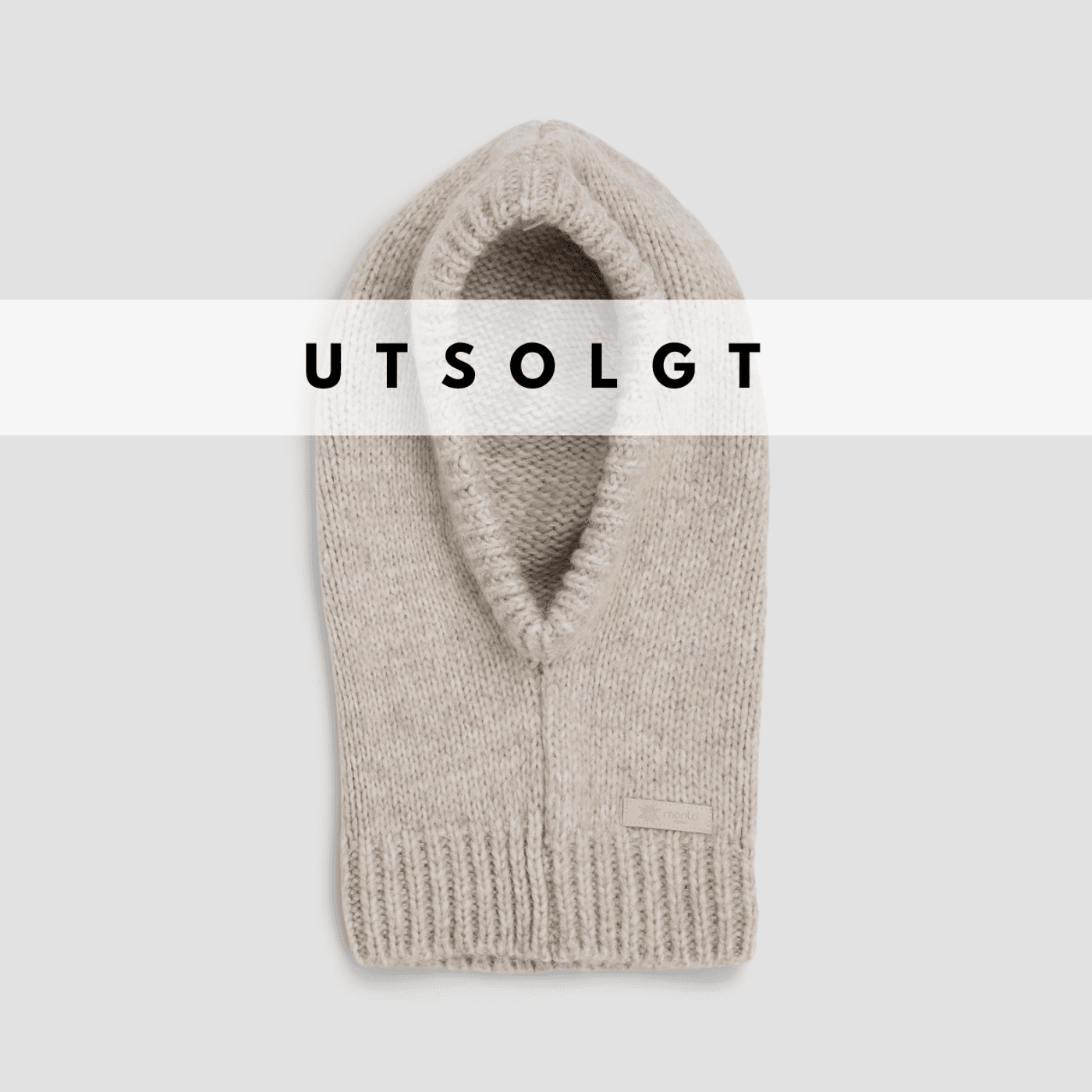 Morild Lun Knit hood med refleks, sand - Outlet 