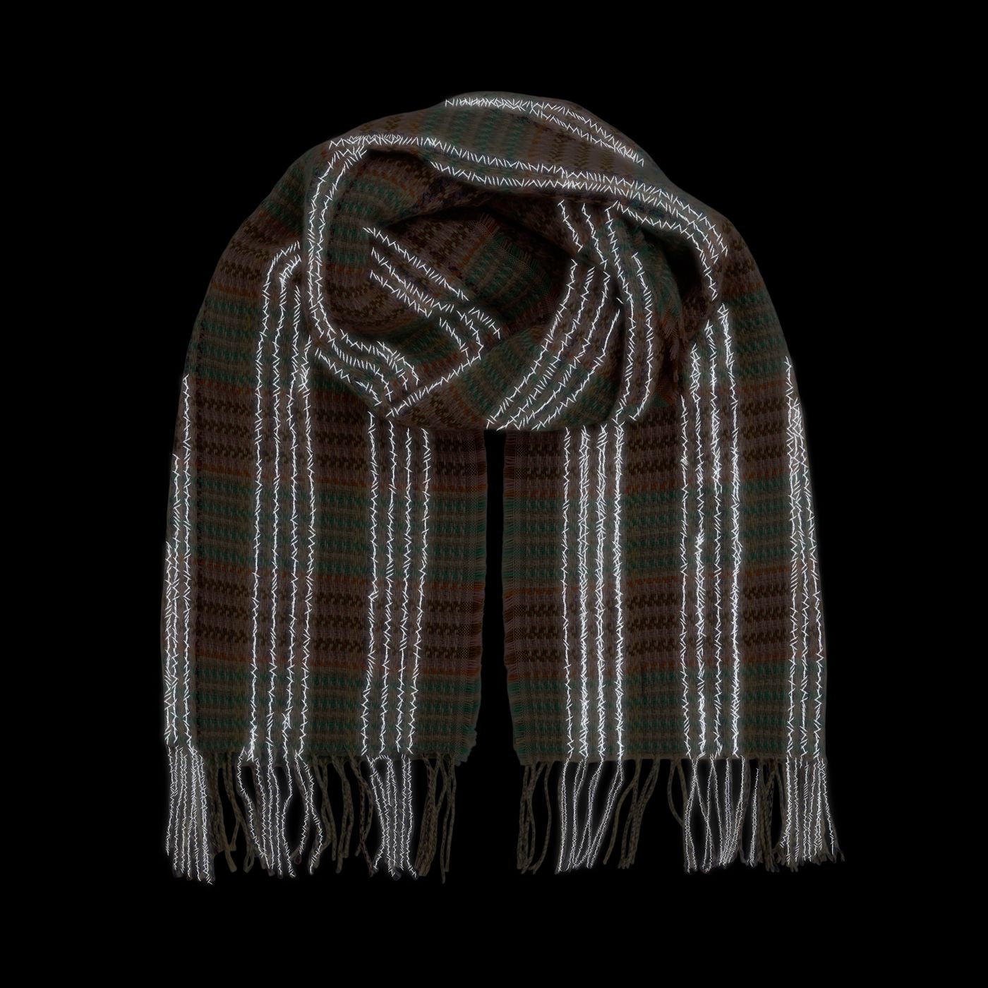 Morild Ruth skjerf med refleks, sand